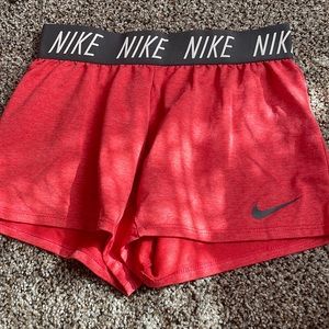pink and gray nike shorts